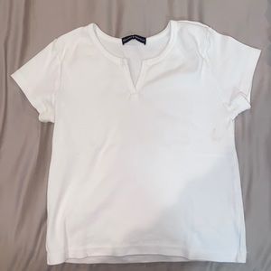 white v neck top from brandy melville